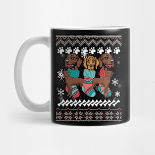 Funny Vizsla Dog Paws Christmas Socking Gifts Presents Mug